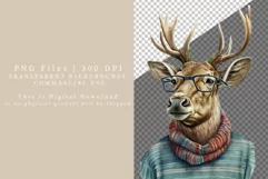 Reindeer clipart, Christmas clipart, Watercolor Product Image 2