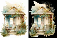Porch clipart, Farm clipart, Card making Product Image 2