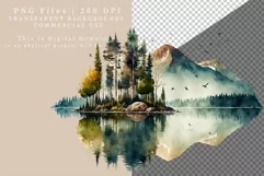 Nature scene clipart, Holiday clipart, Montine clipart Product Image 2