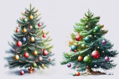 Christmas tree clipart, Christmas tree bundle Product Image 2
