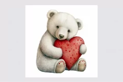 Teddy beat clipart, Love clipart, Valentines Day. Product Image 2