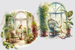 Reading nook clipart, Reading clipart, Books clipart Product Image 2