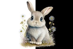 Baby bunny clipart, Spring clipart, Easter clipart Product Image 2
