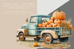 Autumn clipart, Truck sublimation, Thanksgiving Product Image 2