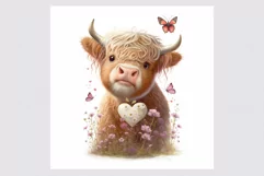 Calf clipart, Love clipart, Cow clipart, Birthday clipart Product Image 2