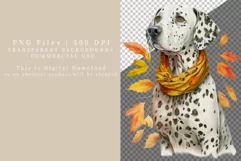 Dalmatian clipart, Autumn clipart, Dog sublimation Product Image 2