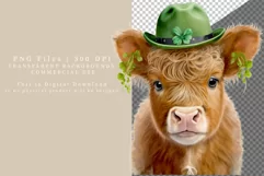 Highland calf clipart, St Patrick's clipart, Calf clipart, Product Image 2
