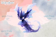 Cute Elemental Dragon Watercolor Sublimation Clipart Set 1 Product Image 3