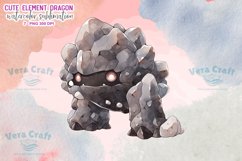 Cute Elemental Dragon Watercolor Sublimation Clipart Set 2 Product Image 3