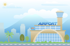 Funny Airplanes Vector Illustration Set with Airport Scene Product Image 4