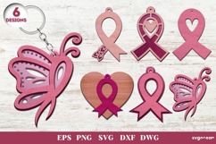 Keychains Laser Cut Mega Bundle | Glowforge | SVG Product Image 11