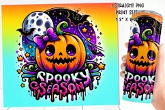 Cute and Spooky Halloween Tumbler wrap PNG, 20 oz. Product Image 2
