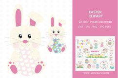 Happy Easter bunny clipart set Product Image 4