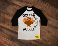 GOBBLE TIL YOU WOBBLE SVG DXF PNG| Thanksgiving Product Image 3