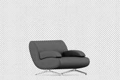 Isometric Arm Chair 3D isolated render Product Image 1