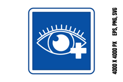 Blue Ophthalmology Sign Product Image 1