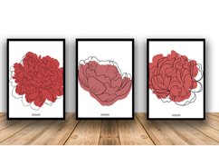 Set of Three Floral Digital Print Frame not included Product Image 1