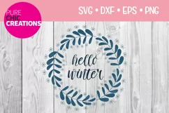 Winter SVG|Hello Winter|Winter Quote SVG|SVG DXF PNG EPS Product Image 1
