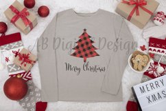 Plaid Christmas Clipart Design, Christmas Tree PNG Product Image 4