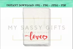 Love With Valentines Day or Wedding Heart SVG Cuttable File Product Image 2