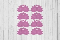 lotus hoop Earrings card template svg png ai files Product Image 1