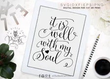 It is well with my soul SVG DXF PNG EPS Product Image 4