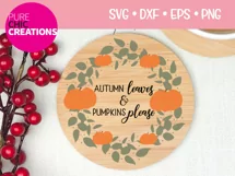 Autumn Leaves & Pumpkins|Fall Quote SVG|SVG DXF PNG EPS Product Image 2