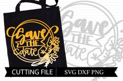 Save The Date - Papercut- Hand Lettered SVG Design Product Image 1