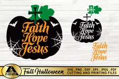 Halloween SVG Jesus SVG Pumpkin SVG Faith Hope Jesus Quotes Product Image 2