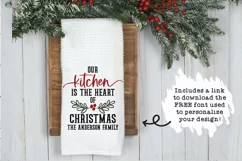 Tea Towel SVG | Our Kitchen Is The Heart of Christmas Product Image 2
