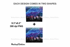 Northern Lights Tumbler SVG Template | Tree Line Tumbler SVG Product Image 4