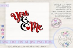 You &amp; Me Ampersand Valentine's Day SVG DXF Cut File LL102C Product Image 1