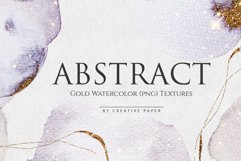 Gold Watercolor Shapes PNG Product Image 1