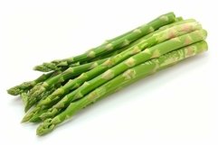 Fresh green asparagus lying on a white background Product Image 1