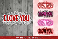I Love You SVG,Valentine Quotes SVG,Paper Cut Template SVG Product Image 3