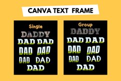 Dad Daddy Father Day Text Canva Frame Template Fill Your Own Product Image 2