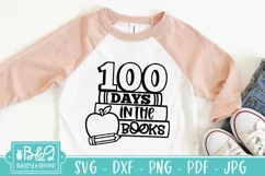 100 Days In The Books - 100 Days Of School SVG Product Image 3