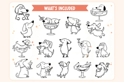 Funny Dachshund Clipart SVG PNG Files Dog Cocktail Party. Product Image 2