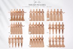 Camel Wedding Clipart, Brown Bridesmaids Product Image 3