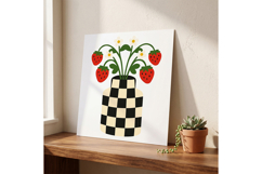 Strawberry Checkerboard Vase Product Image 3