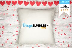 Valentine's Day Pillow Mockup in JPG and PSD smart object Product Image 1