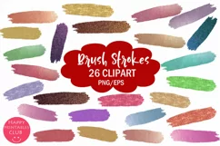 Brush Strokes Clipart I Brush Strokes Clipart Product Image 1
