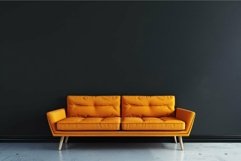 Modern minimalist living room with a colorful sofa standing Product Image 1