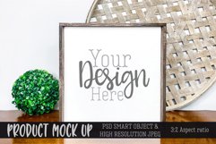 Spring wood sign MOCK UP | PSD & JPG Product Image 1