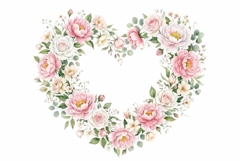 Watercolor Heart Shape Filled with Pink Product Image 1