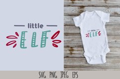 Christmas SVG| Little Elf. Baby t-shirt. SVG cut file Product Image 1