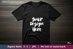 Blank Black T-Shirt Mockup Image Top View 05 Product Image 1