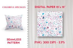 Digital paper, seamless colorful speckles pattern.PNG, EPS Product Image 1