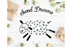 Sheep svg, Sweet dreams svg cut file, Scandinavian svg Product Image 1