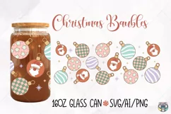 Christmas Glass Can Wrap Svg, Libbey Glass Wrap Svg Product Image 1